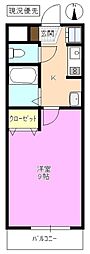 コニファーマンション 1Kの間取図画像