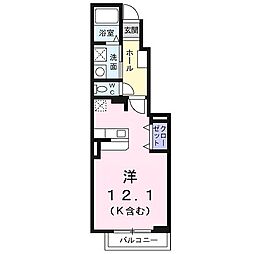 セレーン蓬田B ワンルームの間取図画像