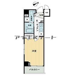 トーシンフェニックス日本橋兜町参番館 1Kの間取図画像