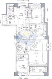 ザ・パークハウス代々木上原 3LDKの間取図画像
