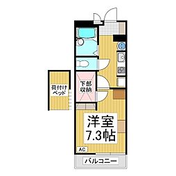 レオパレスグラン　アプリコ 1階1Kの間取り