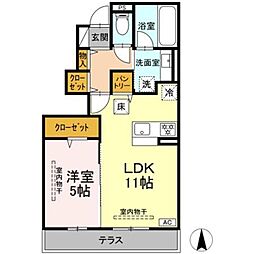 メゾン春陽 1階1LDKの間取り