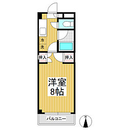 エクセレントハイツキーウエスト 1Kの間取図画像