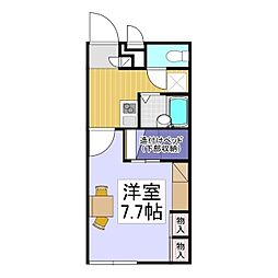 レオパレスサンクレスト 1Kの間取図画像