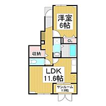 長野県須坂市墨坂南3丁目（賃貸アパート1LDK・1階・47.42㎡） その2