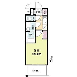 エスリードレジデンス大阪福島シティウエスト 3階1Kの間取り