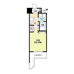 セレニテ新大阪弐番館 14階1Kの間取り