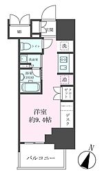 クレストコート靱公園　ＴＨＥ　ＣＬＡＳＳ 8階1Kの間取り