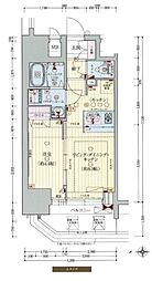 プレサンス北浜オリジン 4階1LDKの間取り
