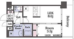 プレサンス京橋ＧＲＥＥＮ　ＹＡＲＤアルミラ 8階/810