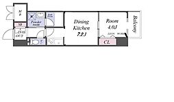 レオンコンフォート本町東2 1DKの間取図画像