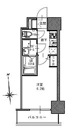S-RESIDENCE南堀江 1Kの間取図画像
