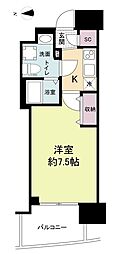 セレニテ谷九プリエ 1Kの間取図画像