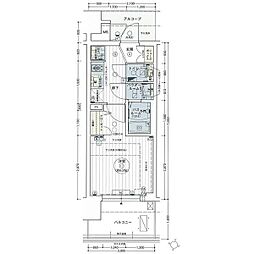 エステムプラザ福島ジェネル ワンルームの間取図画像