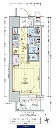 プレサンス難波インフィニティ 1Kの間取図画像