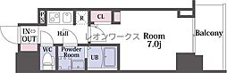 S-レジデンス堺筋本町Deux 1Kの間取図画像