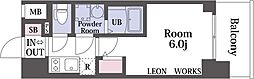 ESLEADRESIDENCE大阪天王寺 1Kの間取図画像