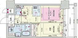 プレサンス新大阪ザ・シティ 1LDKの間取図画像