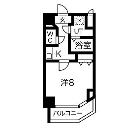 エス・レジデンス・ナンバ・ヴィアーレ 1Kの間取図画像