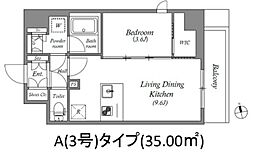 AUFTAKT 天王寺 1LDKの間取図画像