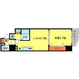 SERENiTE江坂四番館 1LDKの間取図画像