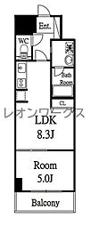 ブラービ南船場 1LDKの間取図画像