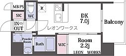 セレニテ十三ミラク 1DKの間取図画像