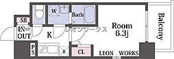 エスリード福島グレイス 1Kの間取図画像