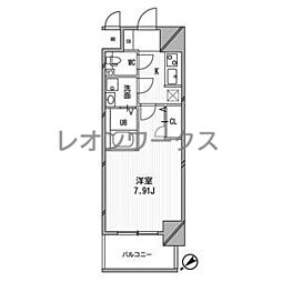 Aden谷町 1Kの間取図画像