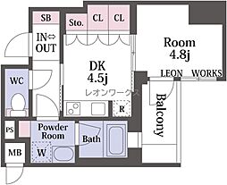 K-COURT谷町四丁目 14階/1405