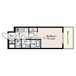 S-FORTTaishoriviere 1Kの間取図画像