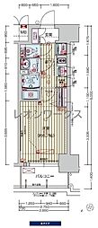 プレサンス大阪ドームシティクロスティ 1Kの間取図画像