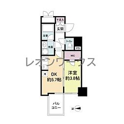 RISINGMaison本町橋 1DKの間取図画像
