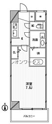 アーデンタワー西本町 1Kの間取図画像