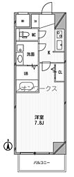 アーデンタワー西本町 1Kの間取図画像
