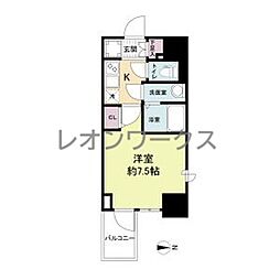 WORVE大阪本町 1Kの間取図画像