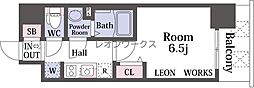 プレサンス難波マジョリティ 1Kの間取図画像