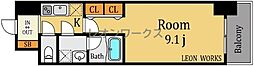 SAIL淀屋橋 1Kの間取図画像