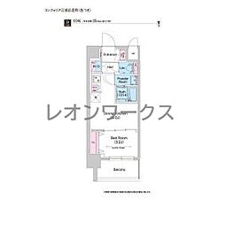COMFORIA江坂広芝町 1DKの間取図画像
