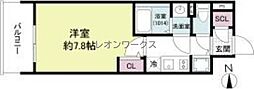 カーサレグルス城東セントラル 1Kの間取図画像