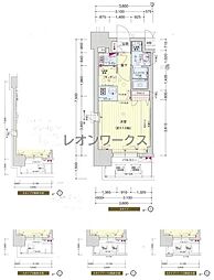 プレサンス大阪城公園ネクサス 1Kの間取図画像