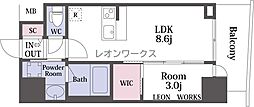 セレニテ江坂グランデ 1LDKの間取図画像