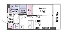 ベイサイドパークOSAKAノースレジデンシス 1LDKの間取図画像