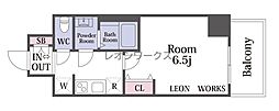 アルティザ江坂 1Kの間取図画像
