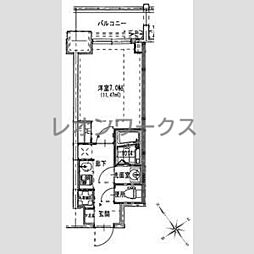 S-レジデンス都島 1Kの間取図画像
