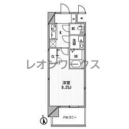 Aden谷町 1Kの間取図画像