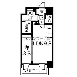 ESLEADCOURT阿倍野昭和町 1LDKの間取図画像