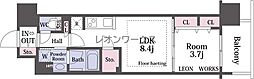 アーバネックス同心2 1LDKの間取図画像
