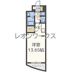 セレニテ新大阪弐番館 ワンルームの間取図画像