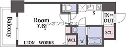 ベイサイドパークOSAKAノースレジデンシス 1Kの間取図画像